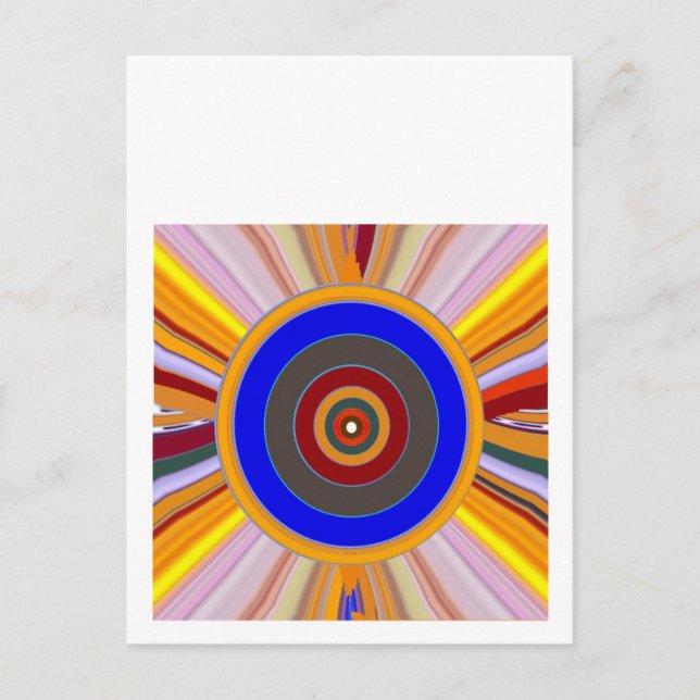 FOCUS Tool: Yoga Meditation Color Wheel DOT Postcard (Front)
