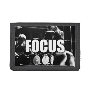 FOCUS - Women's Workout Motivational Trifold Wallet