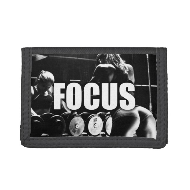 FOCUS - Women's Workout Motivational Trifold Wallet (Front)