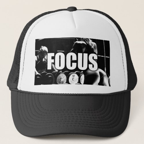 FOCUS _ Womens Workout Motivational Trucker Hat