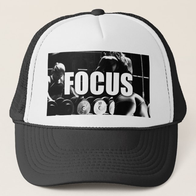 FOCUS - Women's Workout Motivational Trucker Hat (Front)