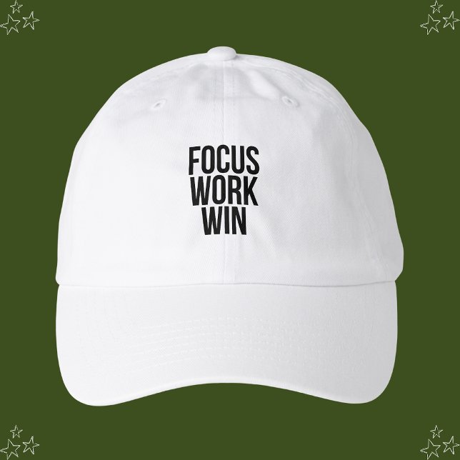 Focus. Work. Win Hat (Creator Uploaded)