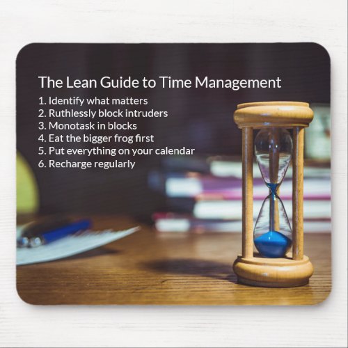 Focus your Life The Lean Guide to Time Management Mouse Pad