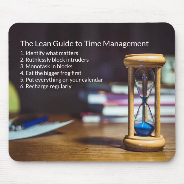 Focus your Life: The Lean Guide to Time Management Mouse Pad (Front)