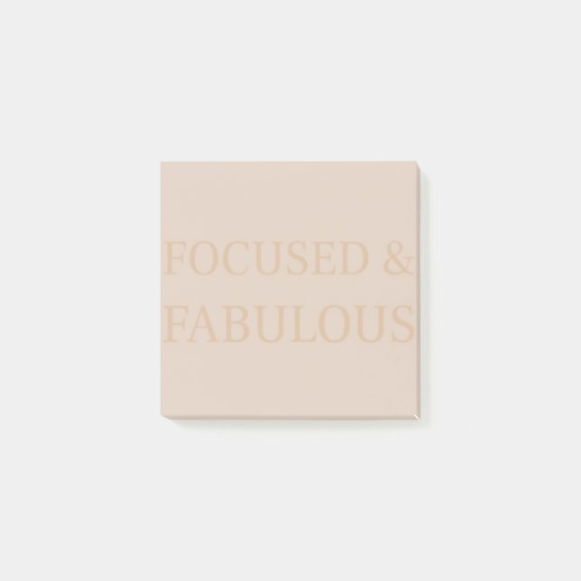 Focused and Fabulous Notes (Front)