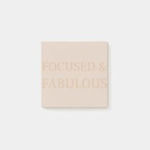 Focused and Fabulous Post-it Notes