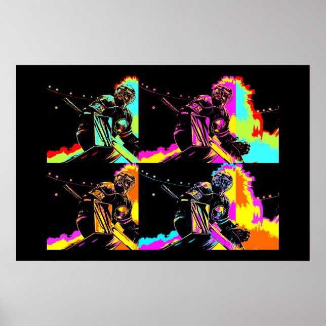 Focused and Ready - Ice Hockey Goalie Poster (Front)