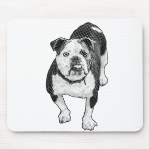 Focused Bulldog, Dot Desk Accent Mouse Pad