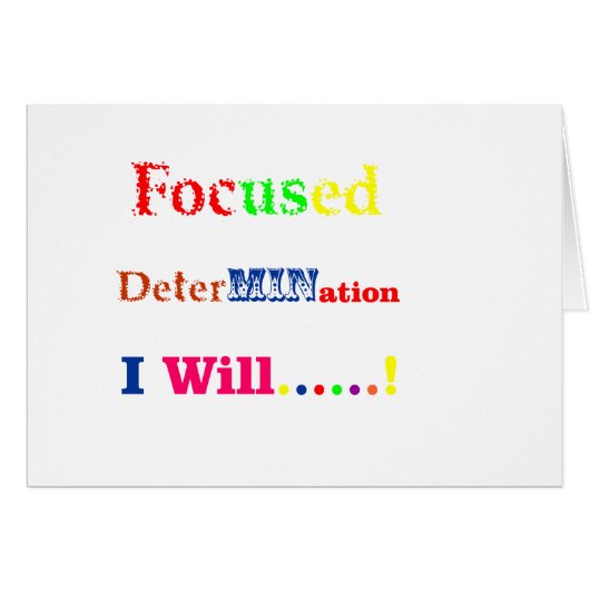 Focused Determination Rainbow Cards (Front Horizontal)