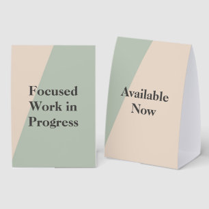 Focused Work Do Not Disturb Quiet Space Available Paper Table Tent