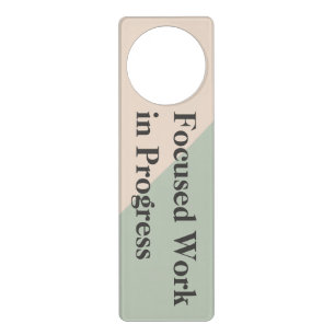Focused Work Do Not Disturb Quiet Space Door Hanger