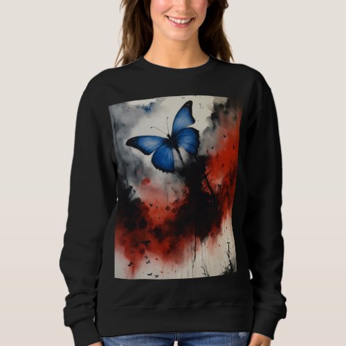 Focuses on the butterfly escaping the darkness sweatshirt