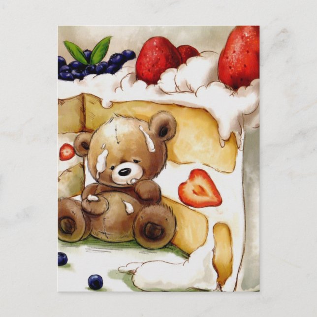 Födelsedags Nalle Postcard (Front)