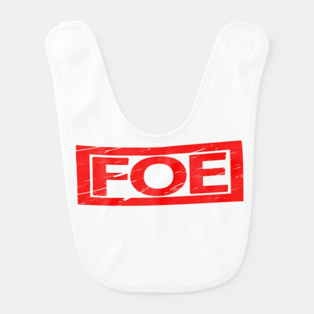 Foe Stamp Baby Bib (Front)