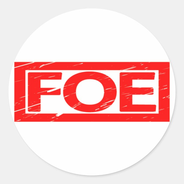 Foe Stamp Classic Round Sticker (Front)