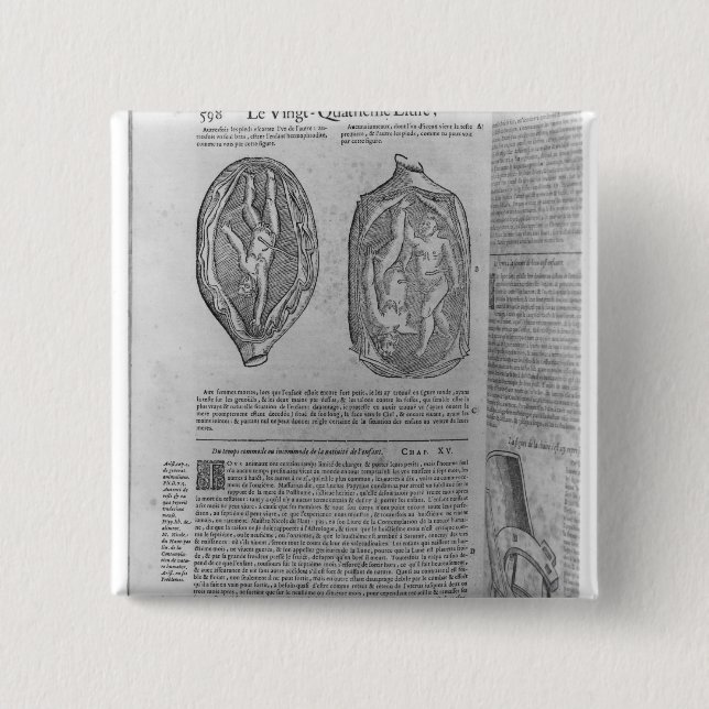 Foetus, illustration from 'Oeuvres' Button (Front)