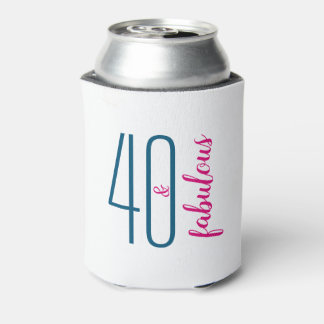 Fofty and Fabulous Birthday Can Cooler Gift