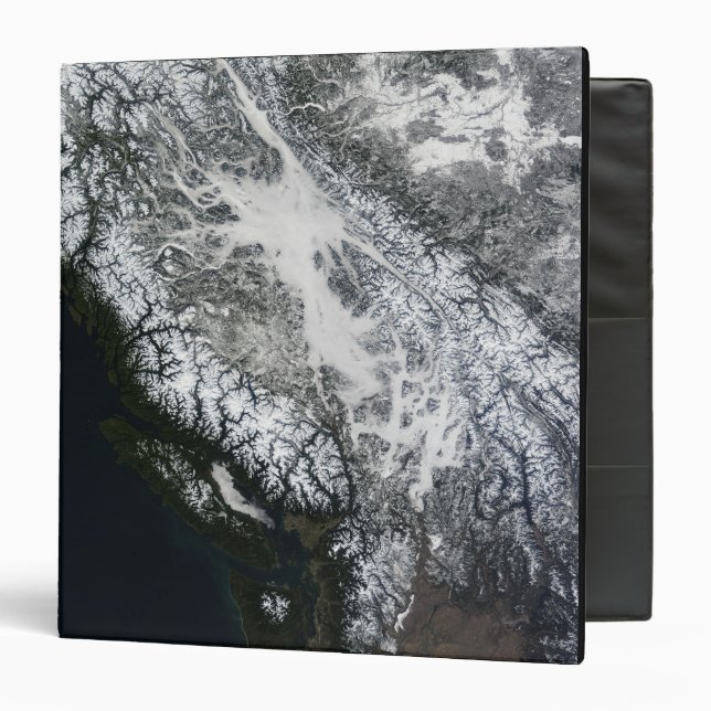 Fog and snow in British Columbia 3 Ring Binder (Front/Inside)