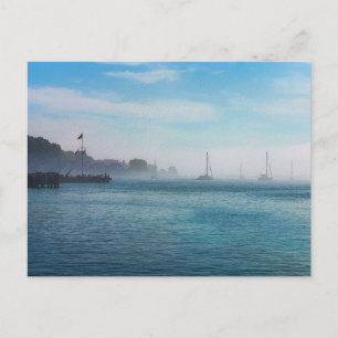Fog At Mackinac Harbor Postcard