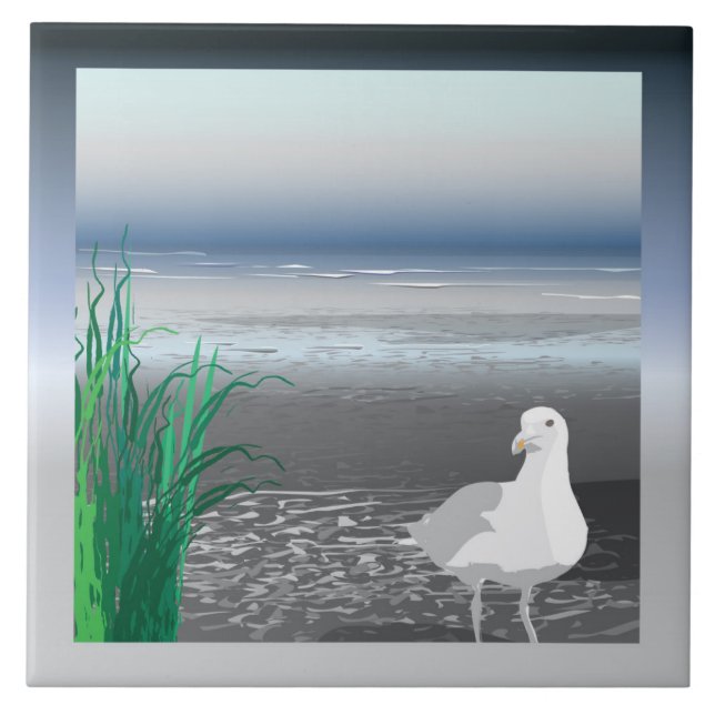 Fog Bank Seagull Trivet (Front)