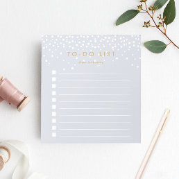 Fog | Confetti Dots Personalized To-Do List Notepad