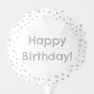 Fog Confetti Watercolor Dots Birthday Balloon