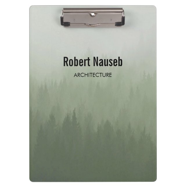 Fog forest architecture gray clipboard (Front)