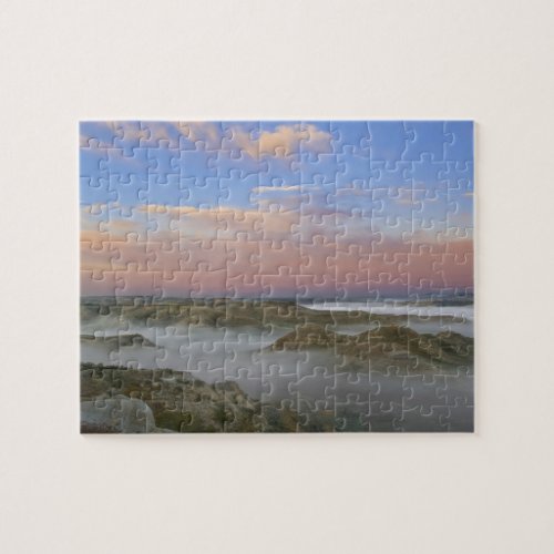 Fog from the Little Missouri River hangs in the Jigsaw Puzzle