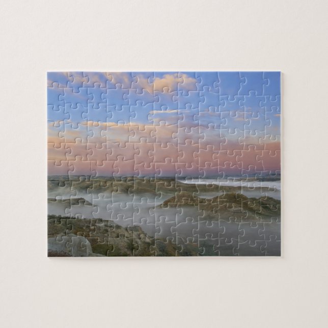 Fog from the Little Missouri River hangs in the Jigsaw Puzzle (Horizontal)