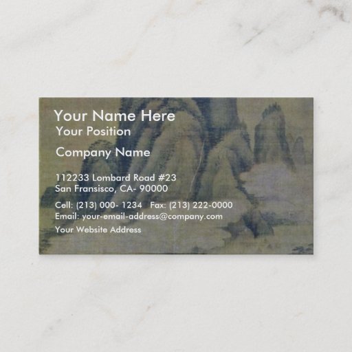 Customizable Fog In Forested Mountains By Kao K'O-Kung (Best Qu Business Cards