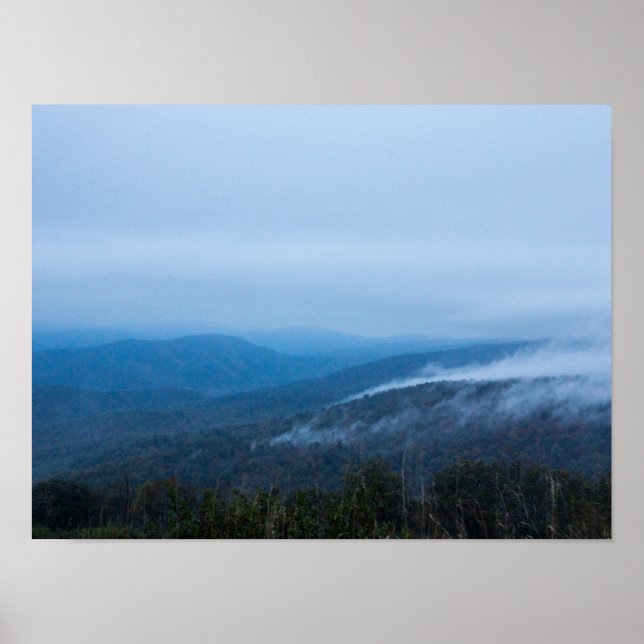 Fog in Shenandoah National Park, Virginia Poster (Front)