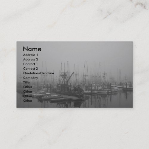 Fog In The Harbor Business Card Template