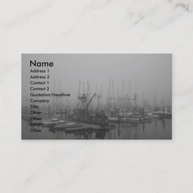 Fog In The Harbor Business Card (Front)