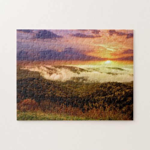 Fog On The Blue Ridge Parkway Jigsaw Puzzle