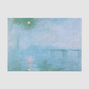 Fog on the Thames (by Claude Monet) Tissue Paper