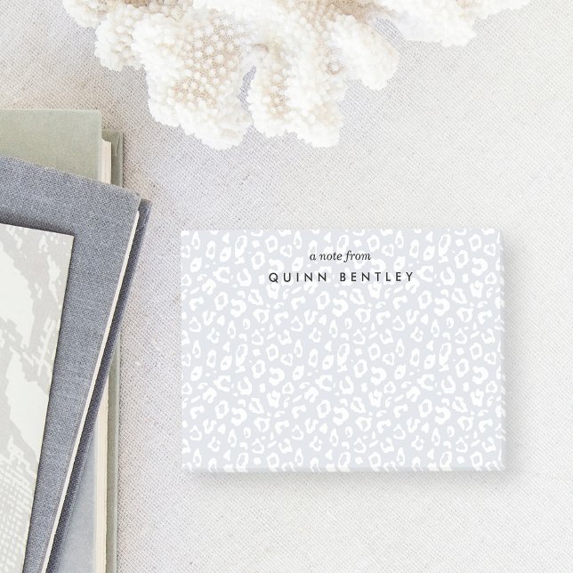 Fog | Pastel Leopard Print Personalized Post-it Notes (Creator Uploaded)