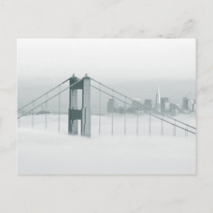 Fog rolls through the San Francisco bay 2 Postcard
