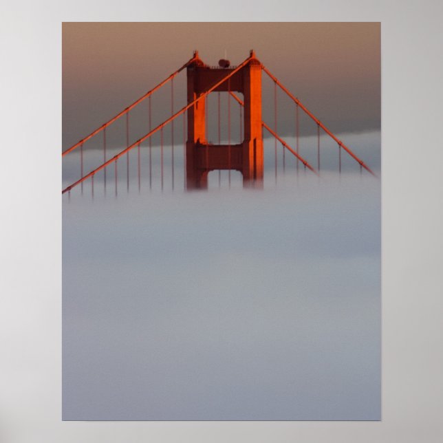 Fog rolls through the San Francisco bay covering 2 Poster (Front)