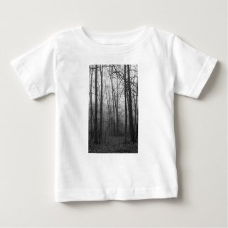 Fog Through The Woods Grayscale Baby T-Shirt