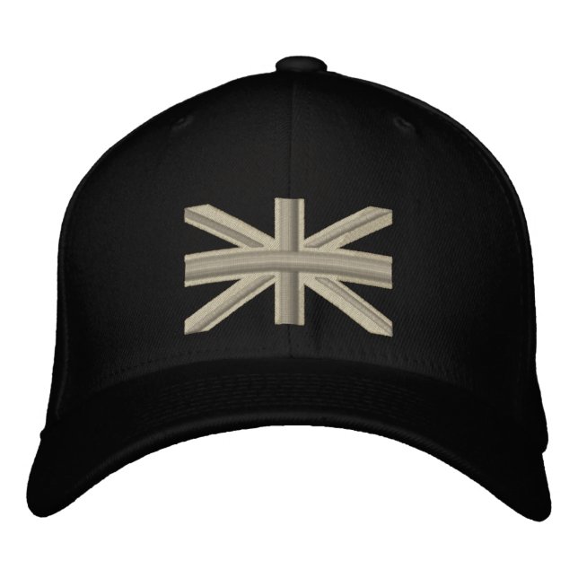 Fog Union Jack Flag England Swag Embroidery Embroidered Baseball Hat (Front)