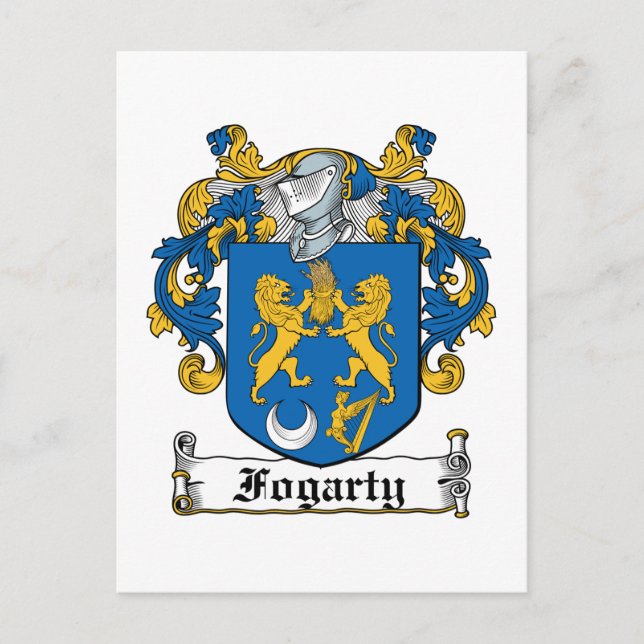 Fogarty Family Crest Postcard (Front)