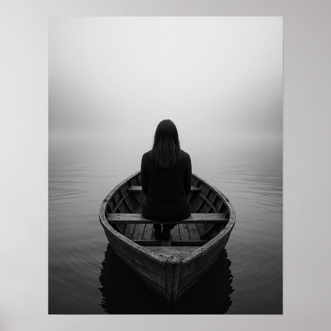 Fogbound and Free-Solo Female Travel Art Poster (Front)