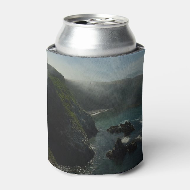 Foggy Anacapa Island at Channel Islands Can Cooler (Can Front)