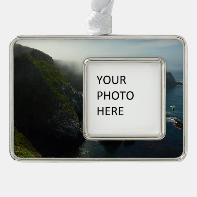 Foggy Anacapa Island at Channel Islands Christmas Ornament (Front)