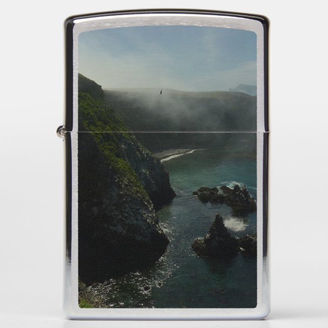 Foggy Anacapa Island at Channel Islands Zippo Lighter (Front)