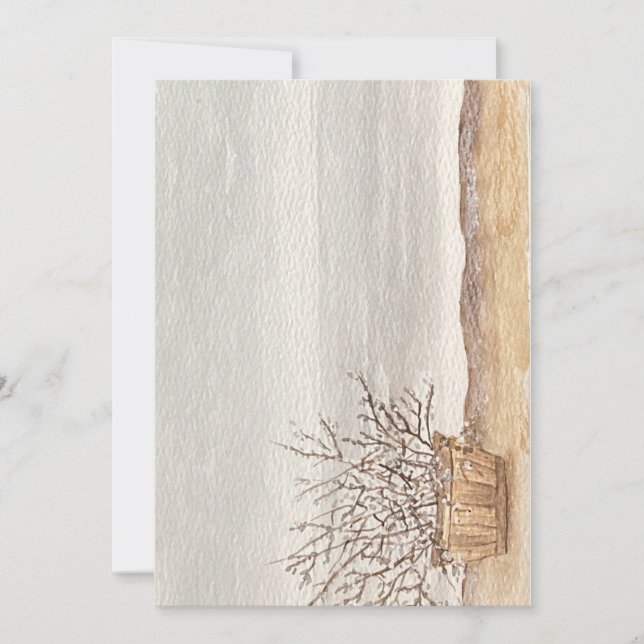 foggy beach invitation (Front)