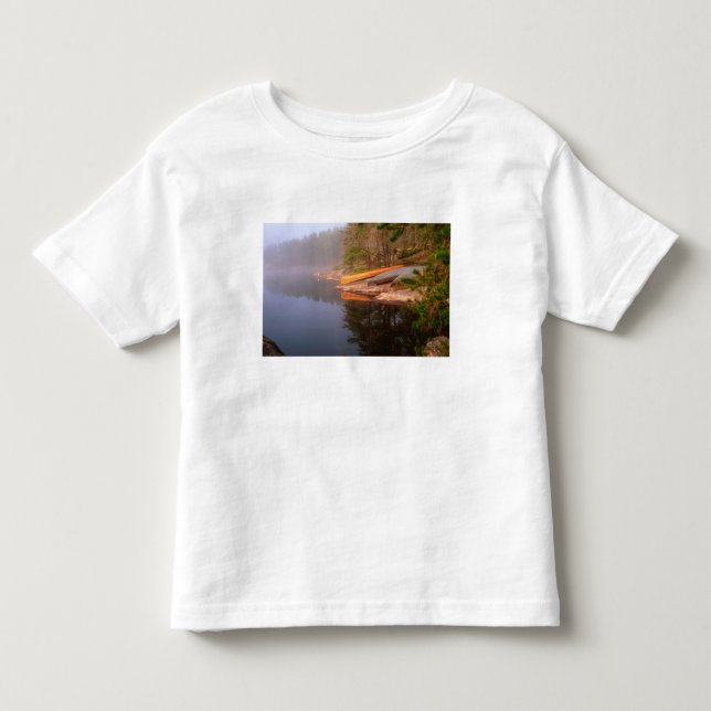 Foggy Canoe Campsite, Lake Kawnipi, Toddler T-shirt (Front)