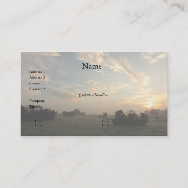 Foggy Day 8 Business Card (Front)