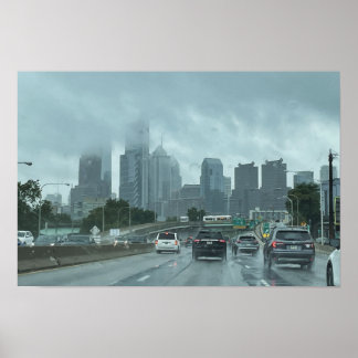 Foggy Day in Philly Poster