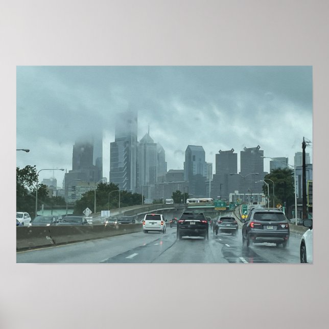 Foggy Day in Philly Poster (Front)